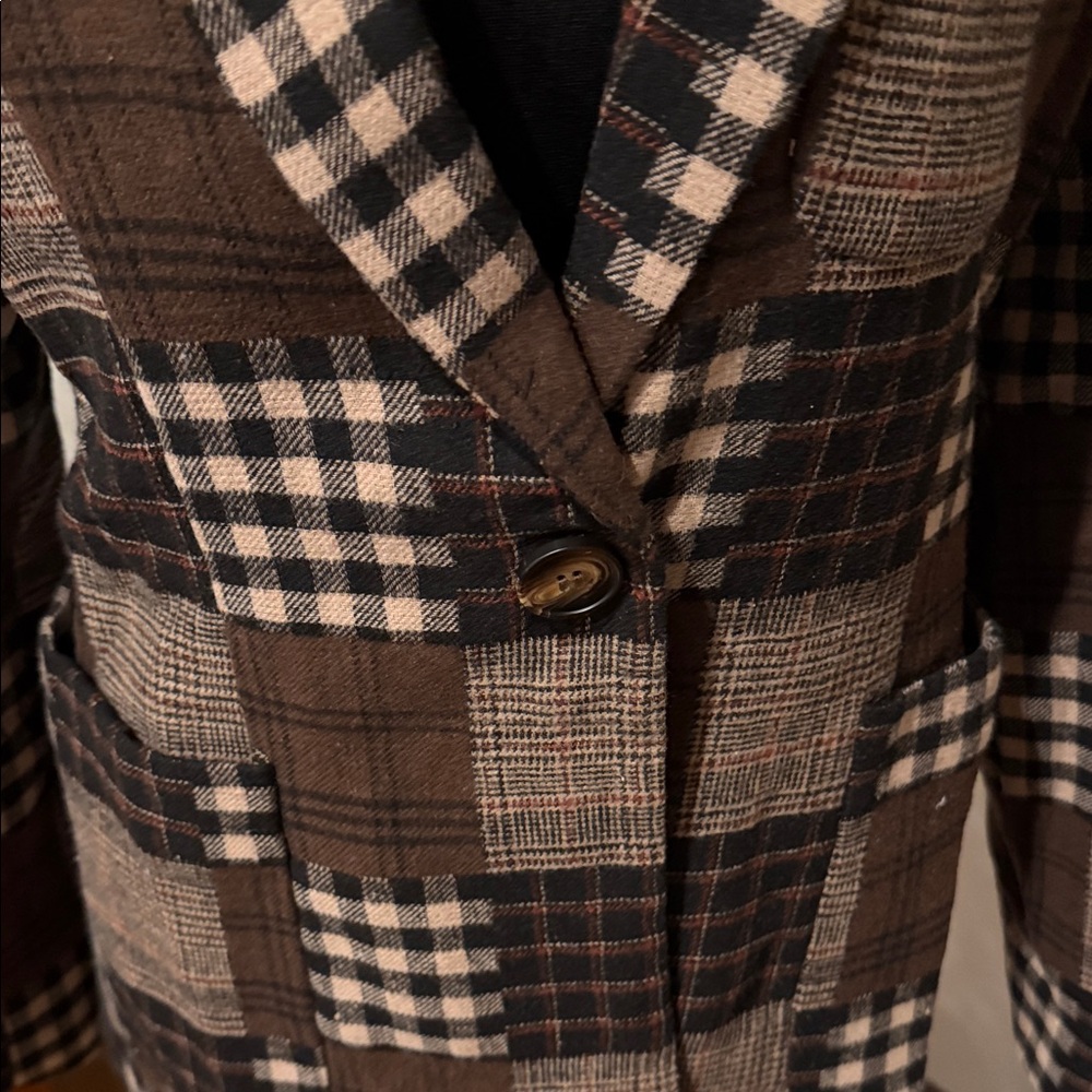 White Birch black label Checkered patchwork Blaze… - image 3